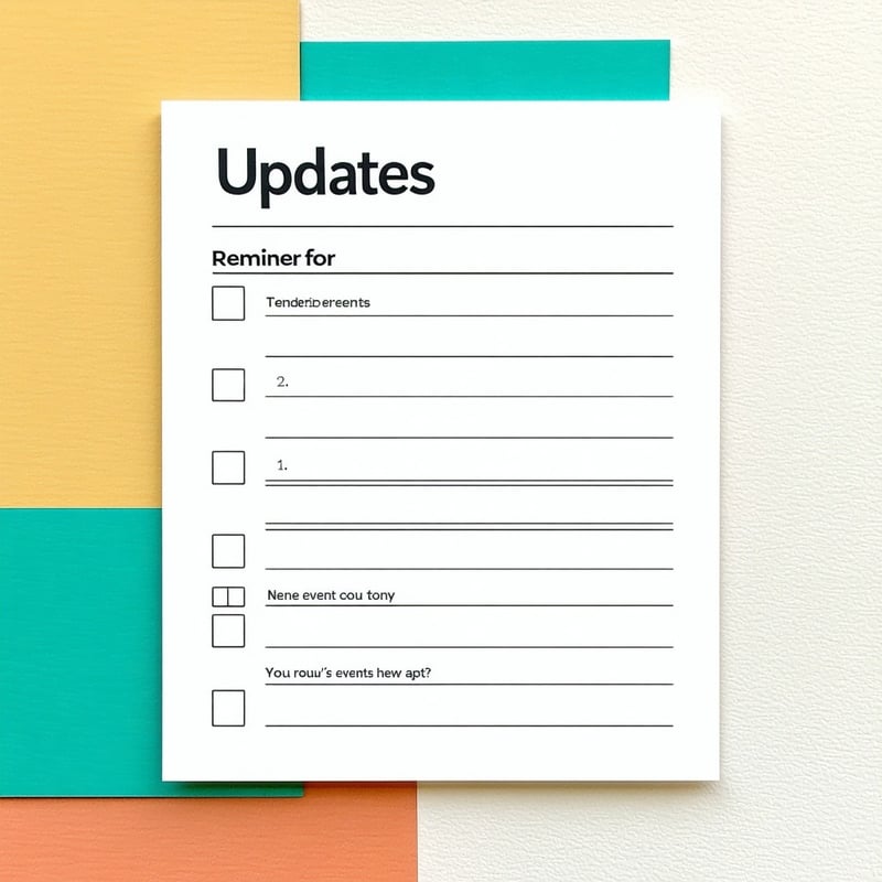 a reminder for events and updates